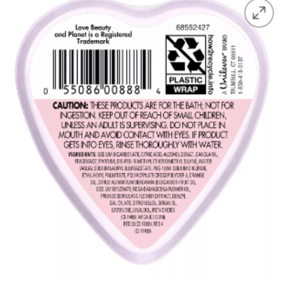 BATH BOMBS x 2: Lavender Chamomile Tea (moon) + Cherry Blossom Rose (heart) - Picture 5 of 13